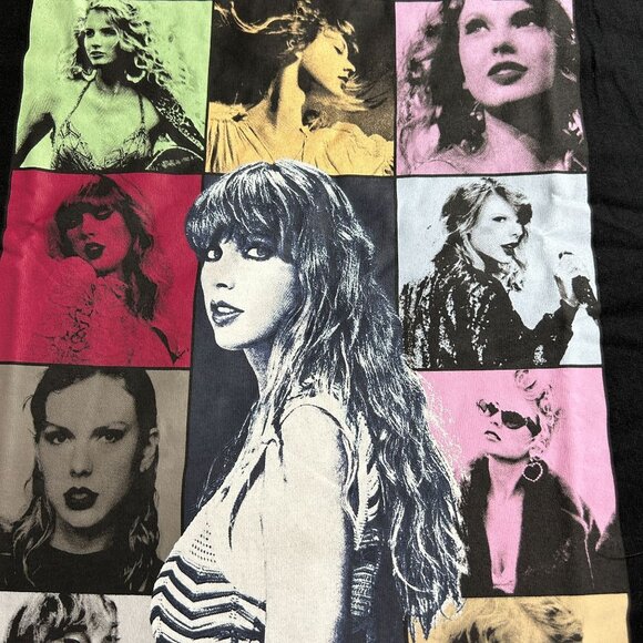 Taylor Swift The Eras Tour Graphic T-Shirt  XL Black Cotton for Swifties NWOT - Picture 4 of 7